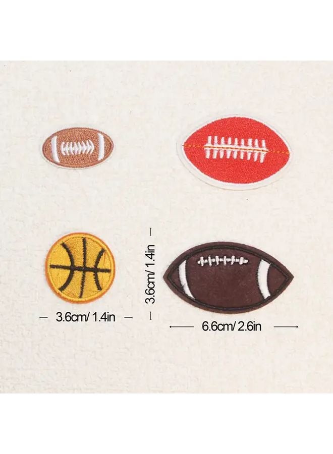 8pcs Sports Theme Iron On Patches For DIY Shoes Hats Bags Football Basketball Rugby Baseball - Image 4